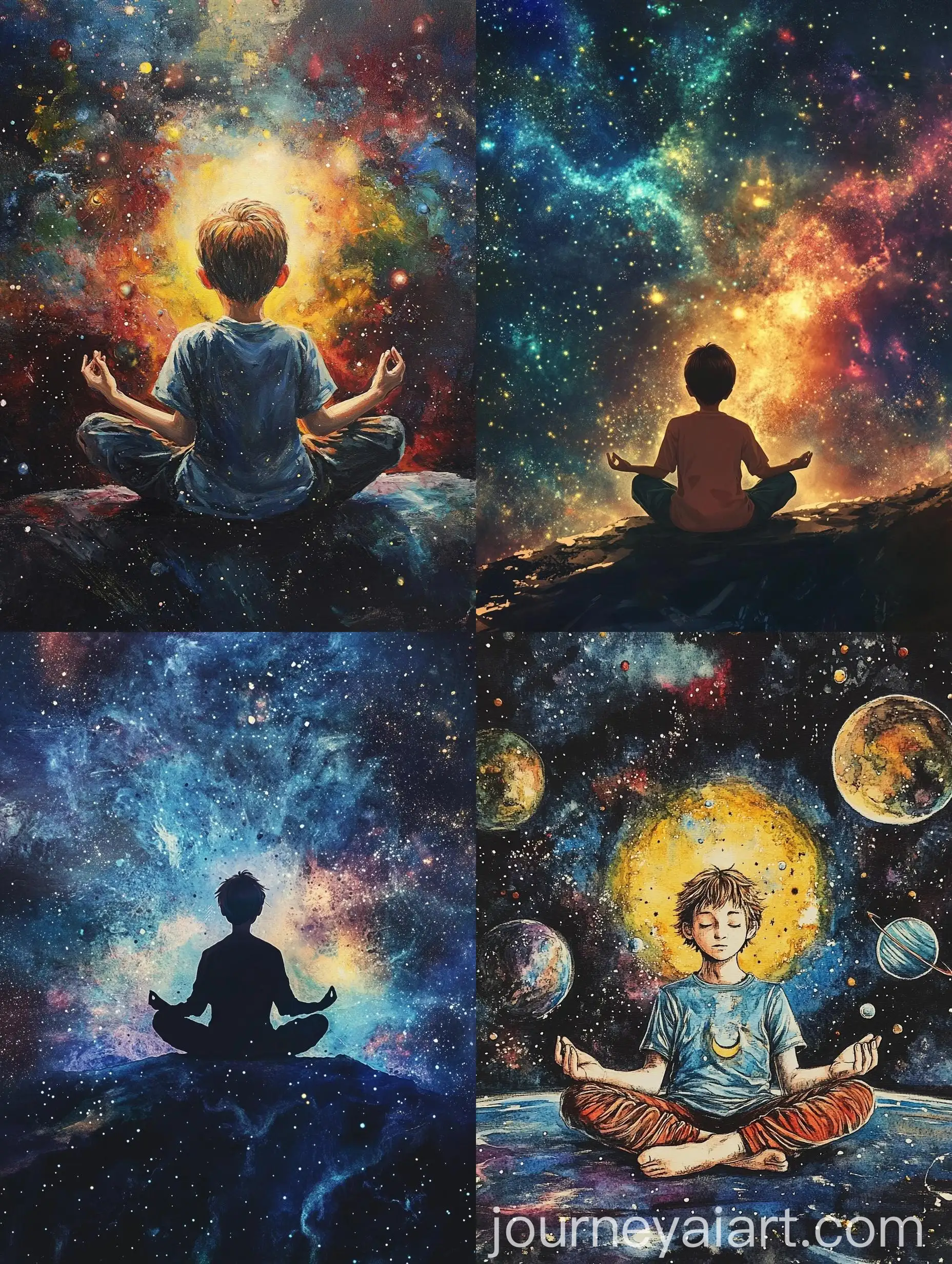 Young-Boy-Meditating-in-Outer-Space