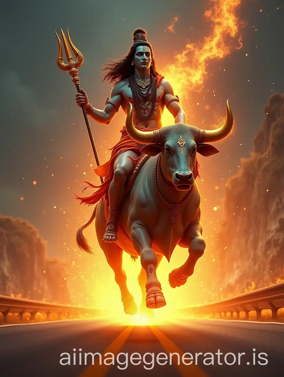 Shiva-the-Hindu-Deity-Riding-Nandi-in-Fiery-Dynamic-Pose