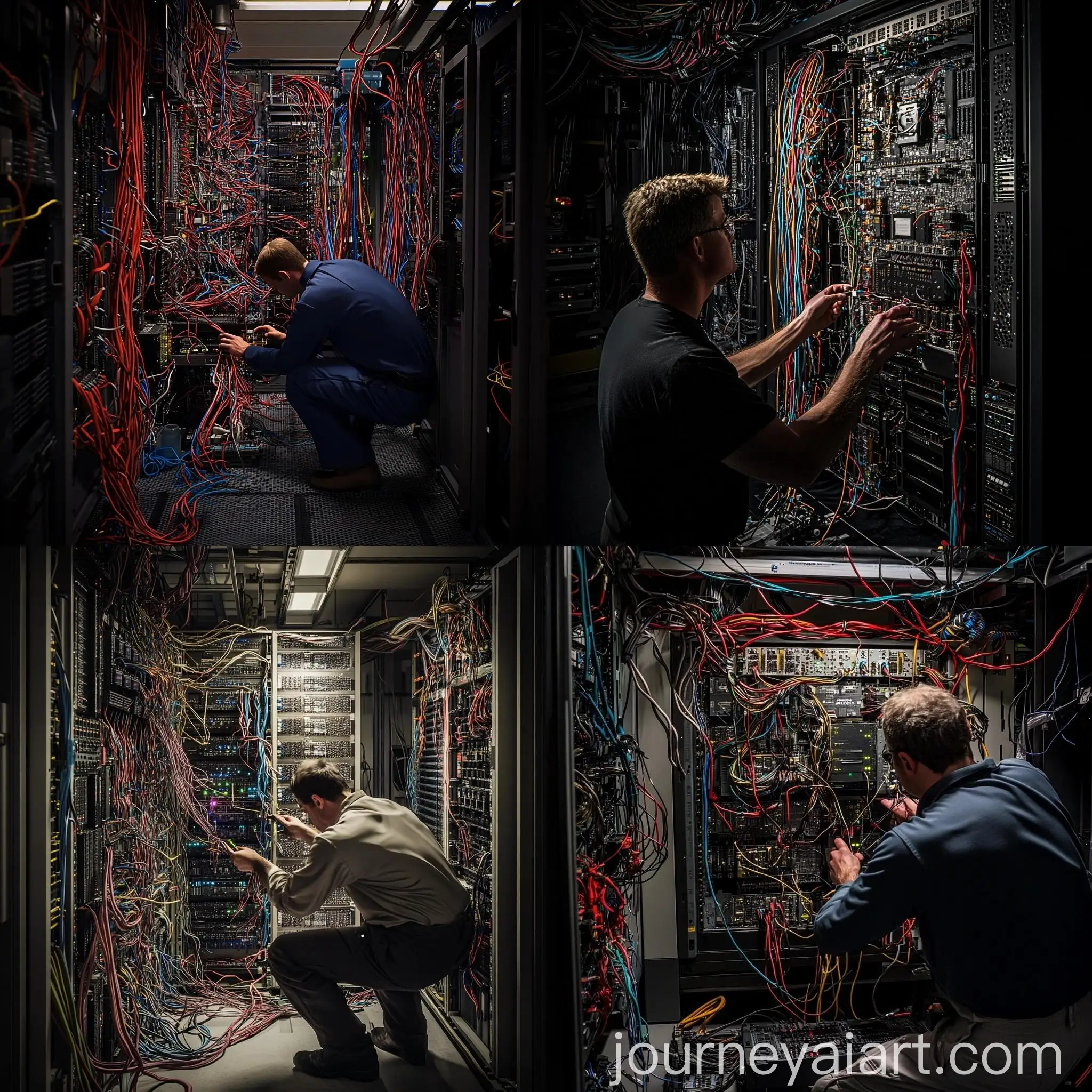 Expert-Technician-Fixing-NASA-Computer-Center-Terminal