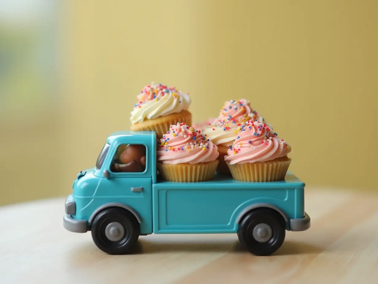 cupcakes on a toytruck