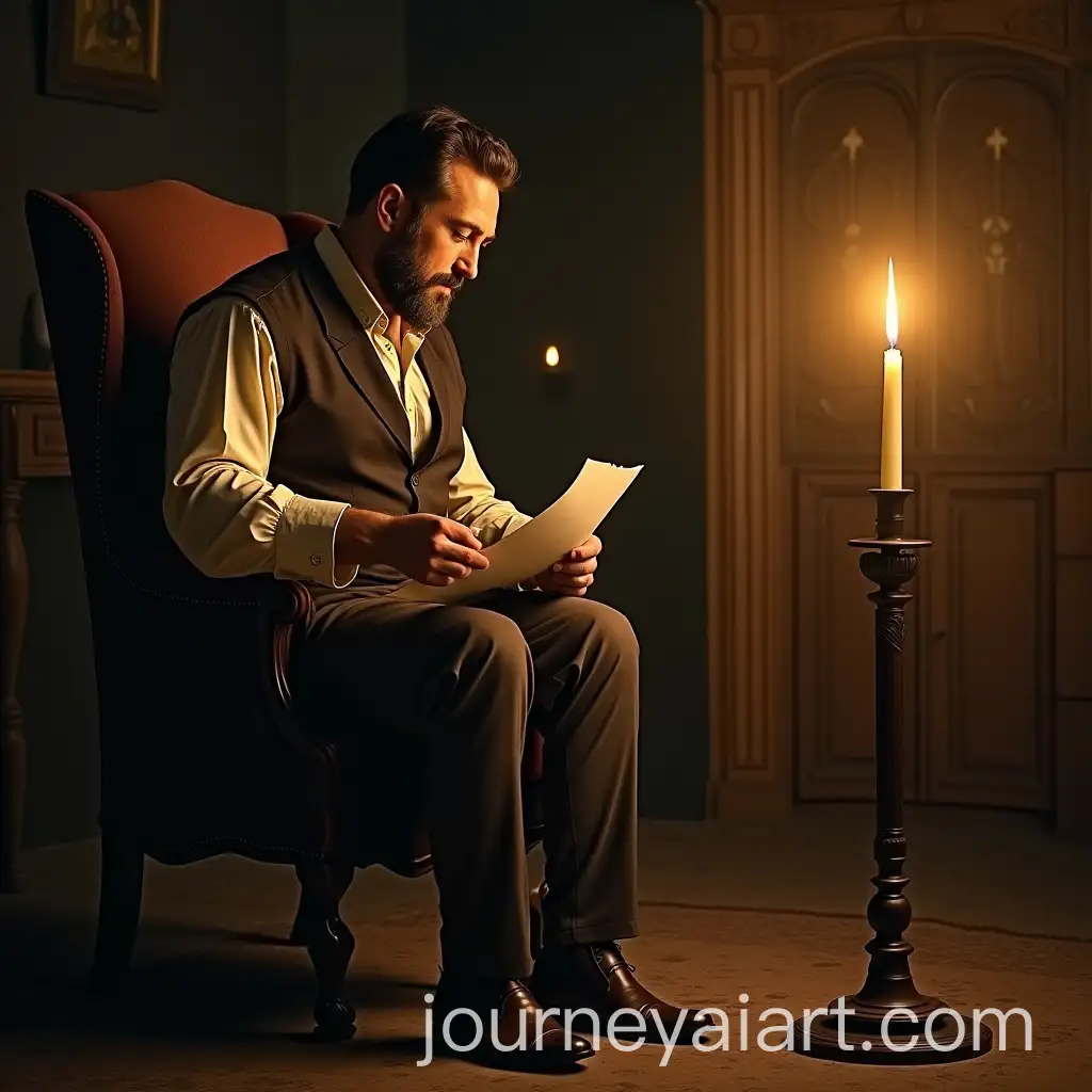 AI-Art-Prompt-ExpansionHistorical-Scene-of-a-Man-Holding-Paper-and-Gazing-at-Candlelight