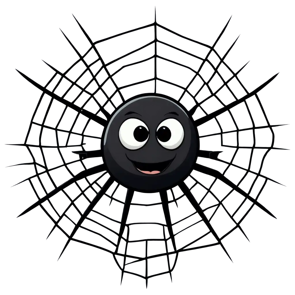 3D-Cartoon-Black-Spider-Web-PNG-for-HighQuality-Visuals