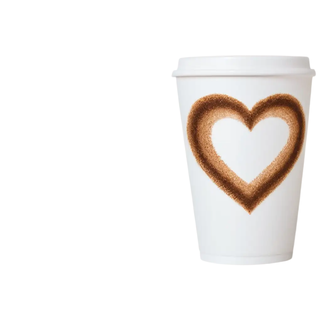 HeartShaped-Foam-Coffee-Cup-PNG-Image-for-Creative-Projects