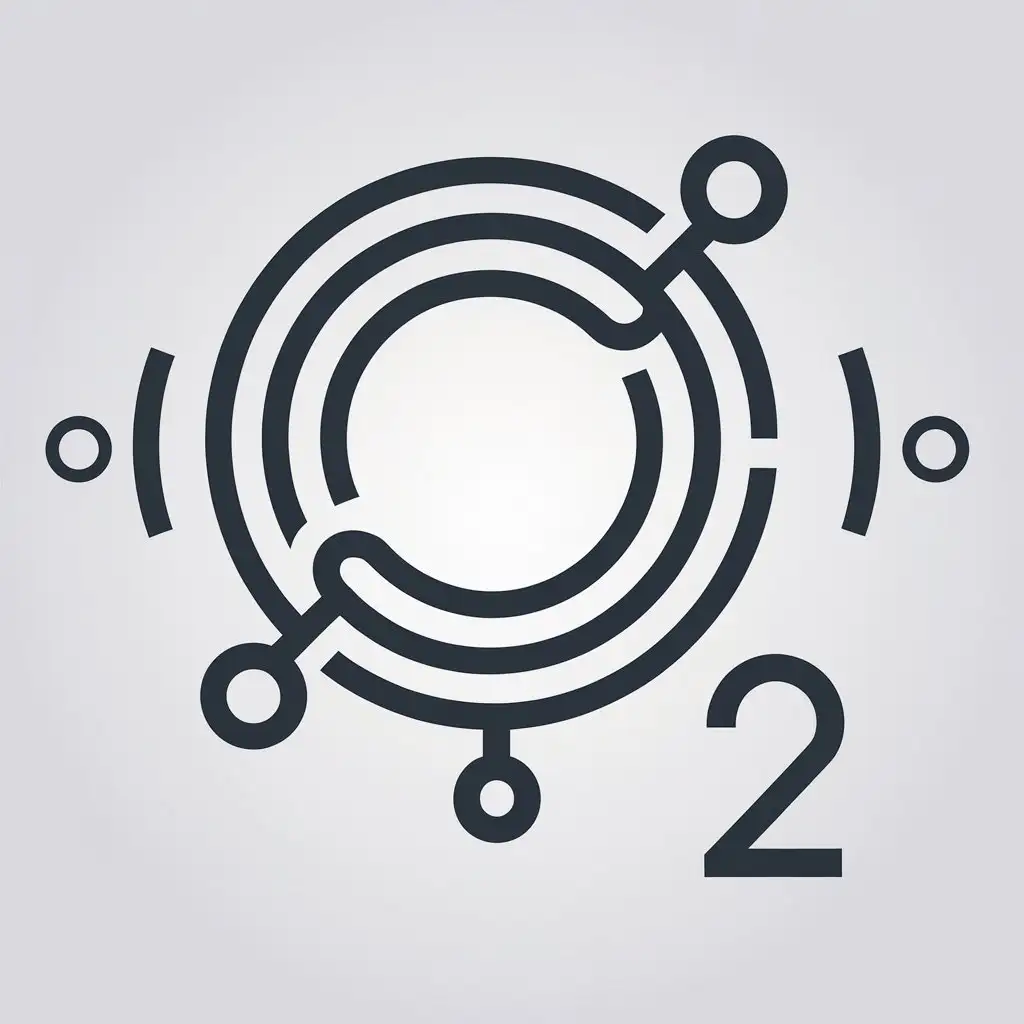 a vector logo design,with the text "O2", main symbol:Letter O,complex,be used in Technology industry,clear background