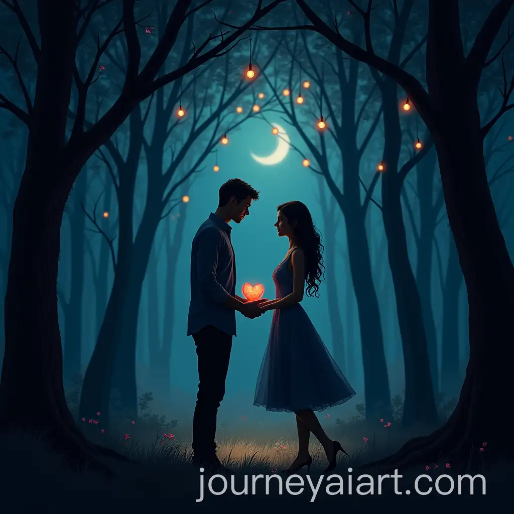 Romantic-Fantasy-Couple-in-Enchanted-Nighttime-Woods