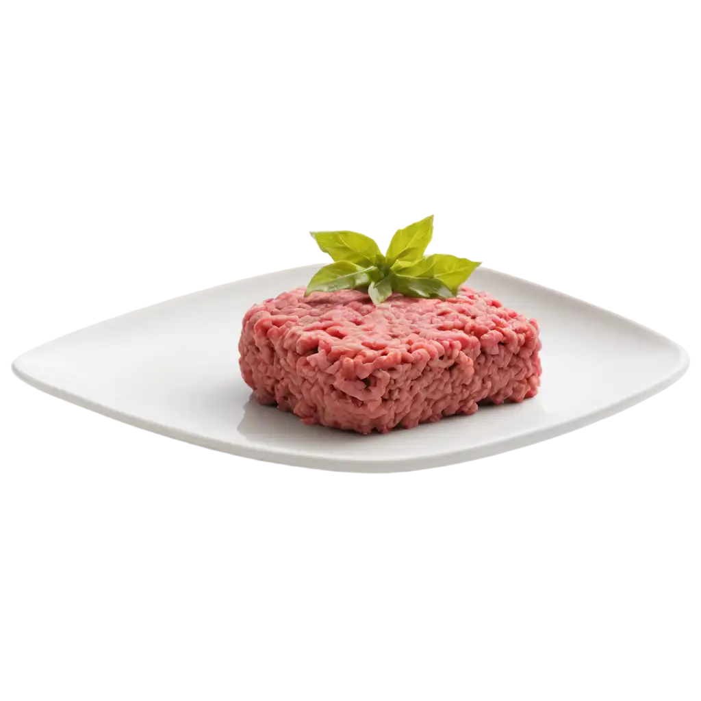 HighQuality-PNG-Image-of-White-Plate-with-Ground-Beef-Enhance-Your-Culinary-Content