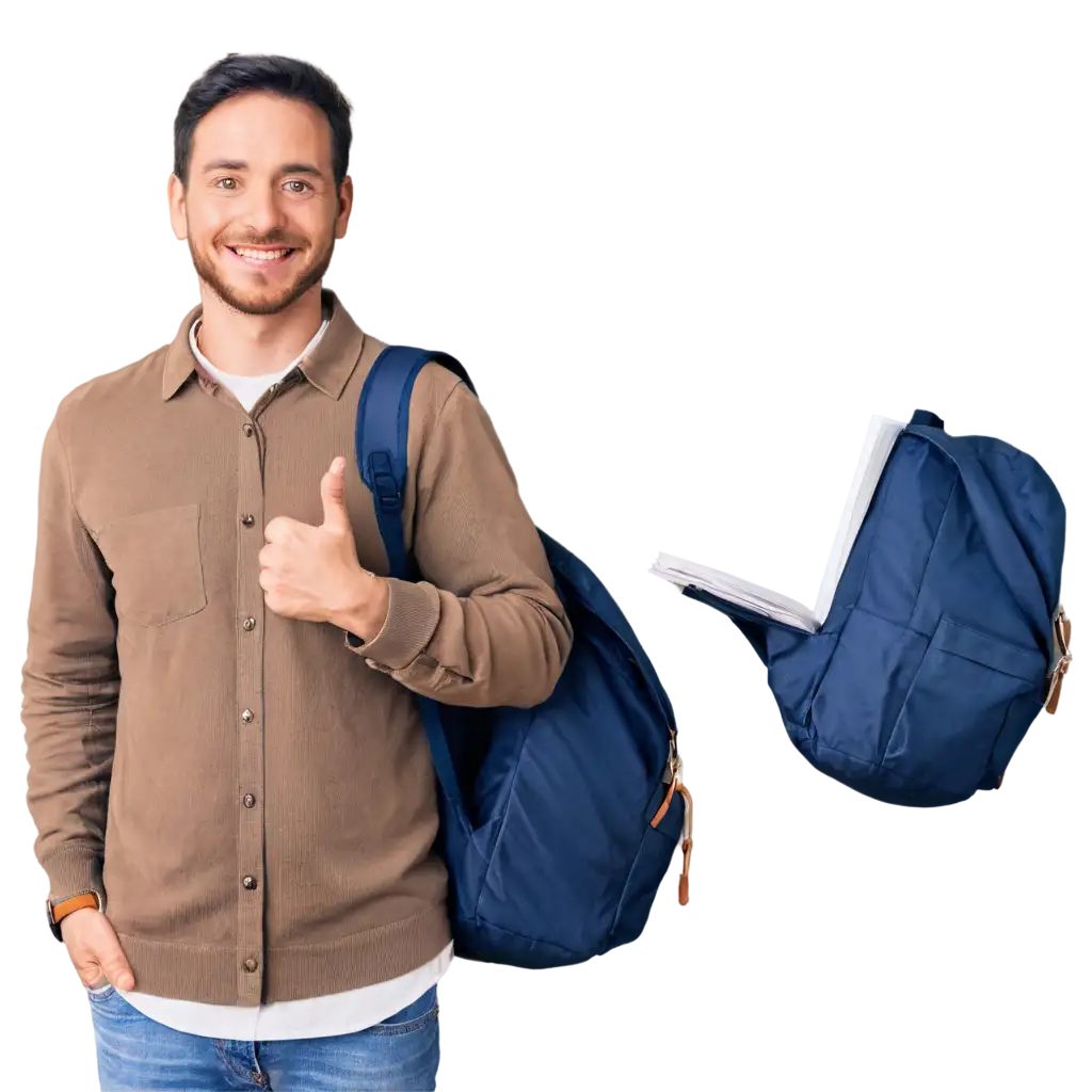 Happy-Man-Holding-Notebooks-with-Backpack-PNG-Image-Smiling-Character-Design