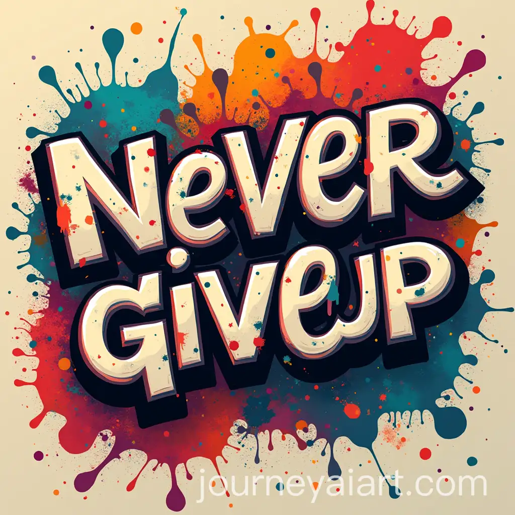 Abstract-Graffiti-Artwork-Inspired-by-Thorben-Nolsen-Never-Give-Up-Theme