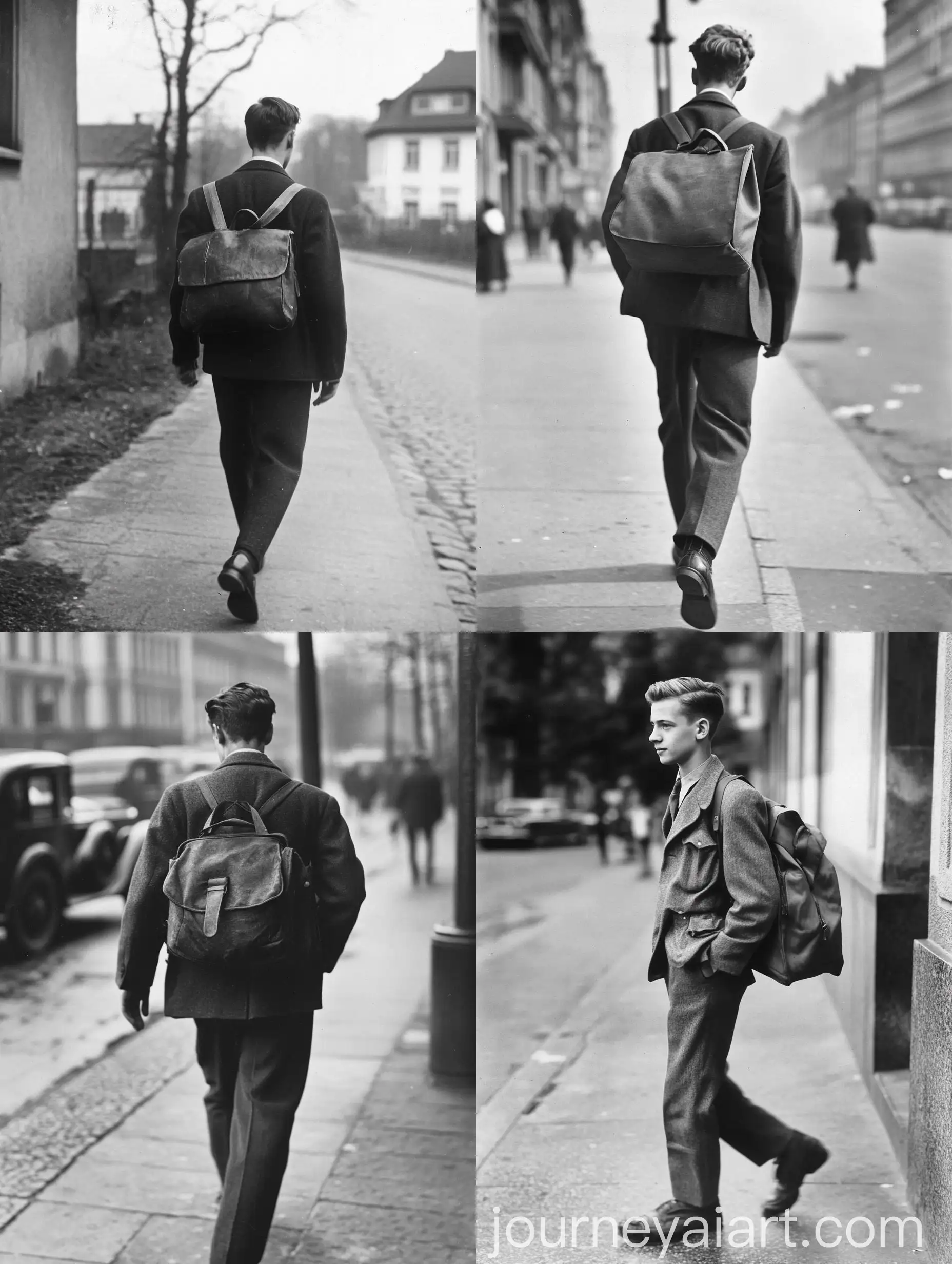 Young-German-HighSchooler-Walking-with-Bag-1937-Sidewalk-Scene