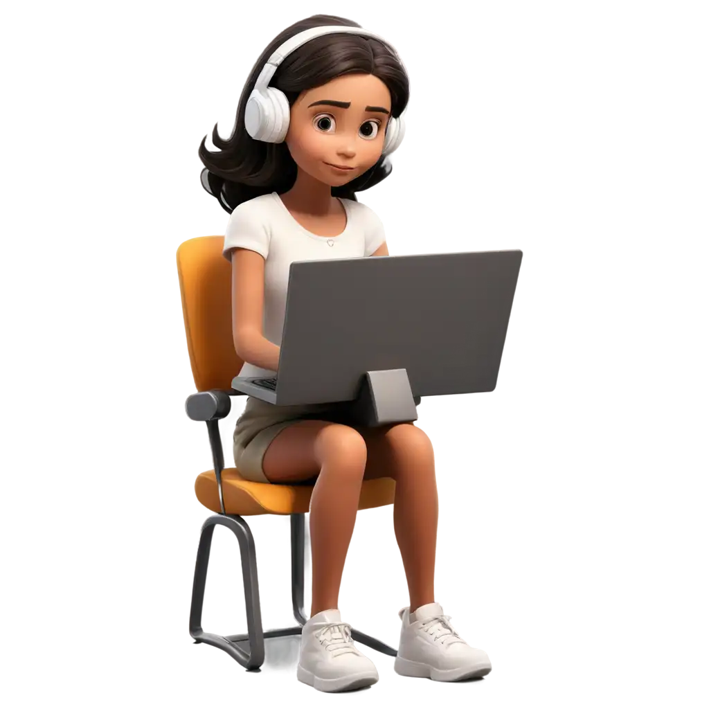 Cartoon-Girl-Playing-Computer-PNG-A-Colorful-Digital-Asset-for-Creative-Projects