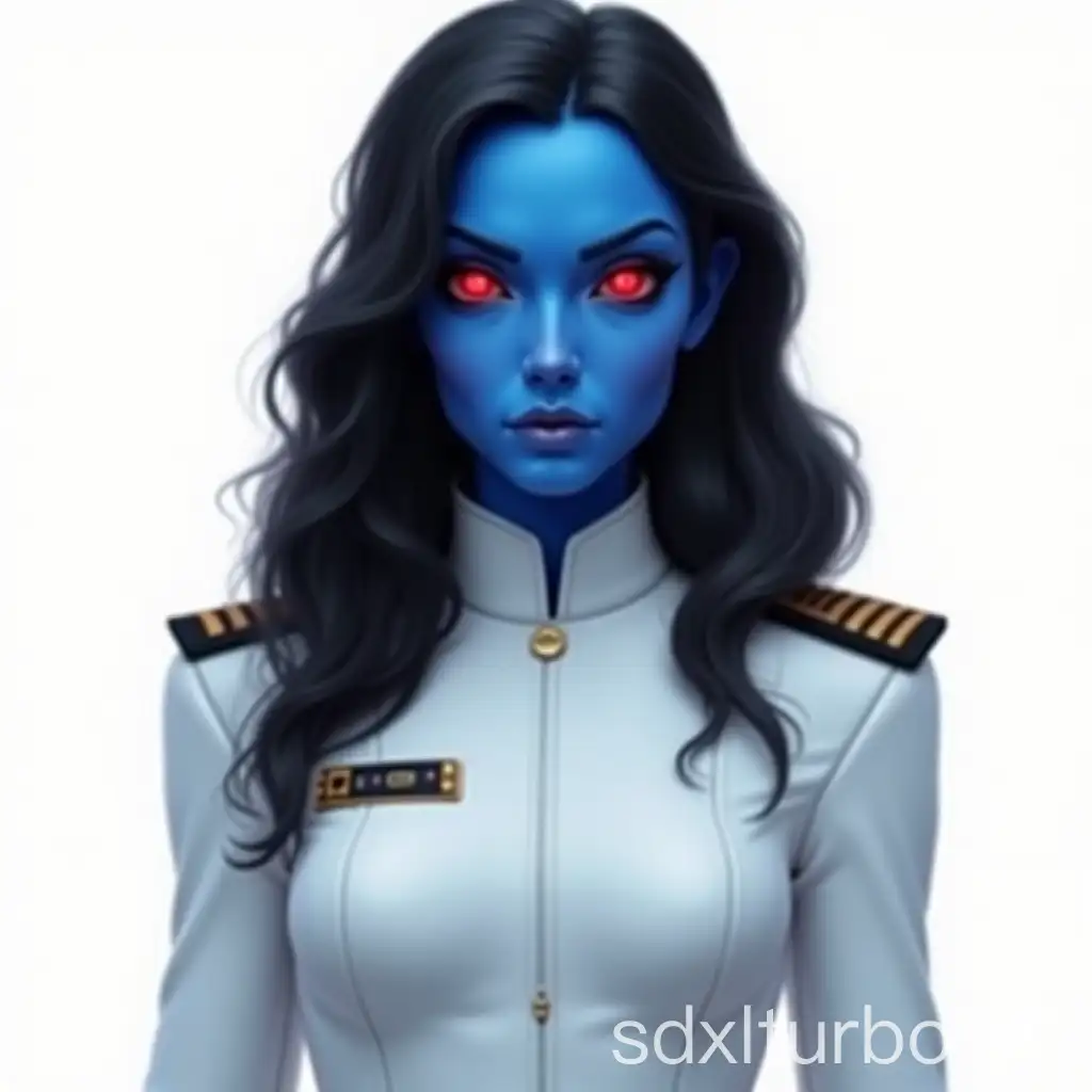 Blue-Alien-Woman-with-Glowing-Red-Eyes-in-Star-Wars-Officer-Uniform