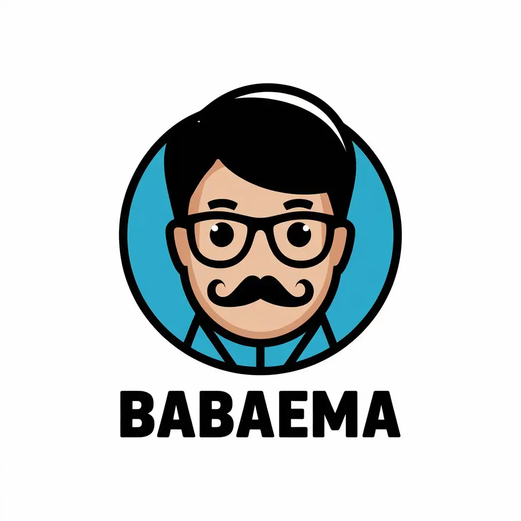 LOGO-Design-For-BABAEMA-Vector-Logo-with-Big-Head-Symbol-on-Clear-Background