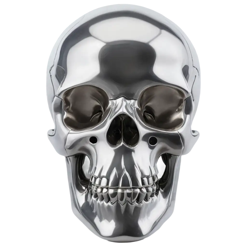 HighQuality-Chromed-3D-Skull-PNG-Image-for-Versatile-Digital-Use