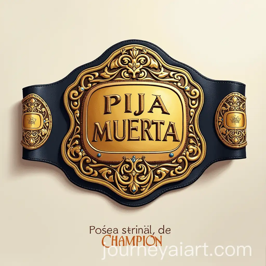 Illustration-of-Pija-Muerta-Champion-Wrestling-Belt