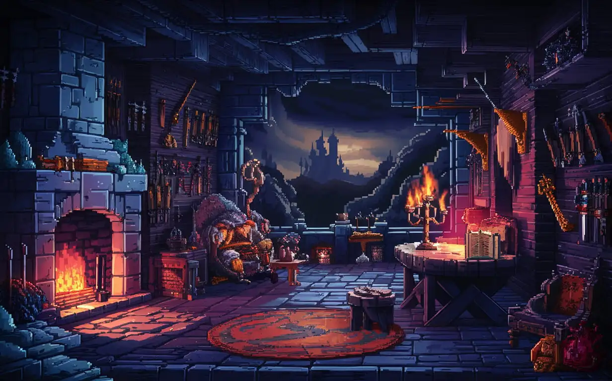 Pixelated-DarkFantasy-Room-Panorama