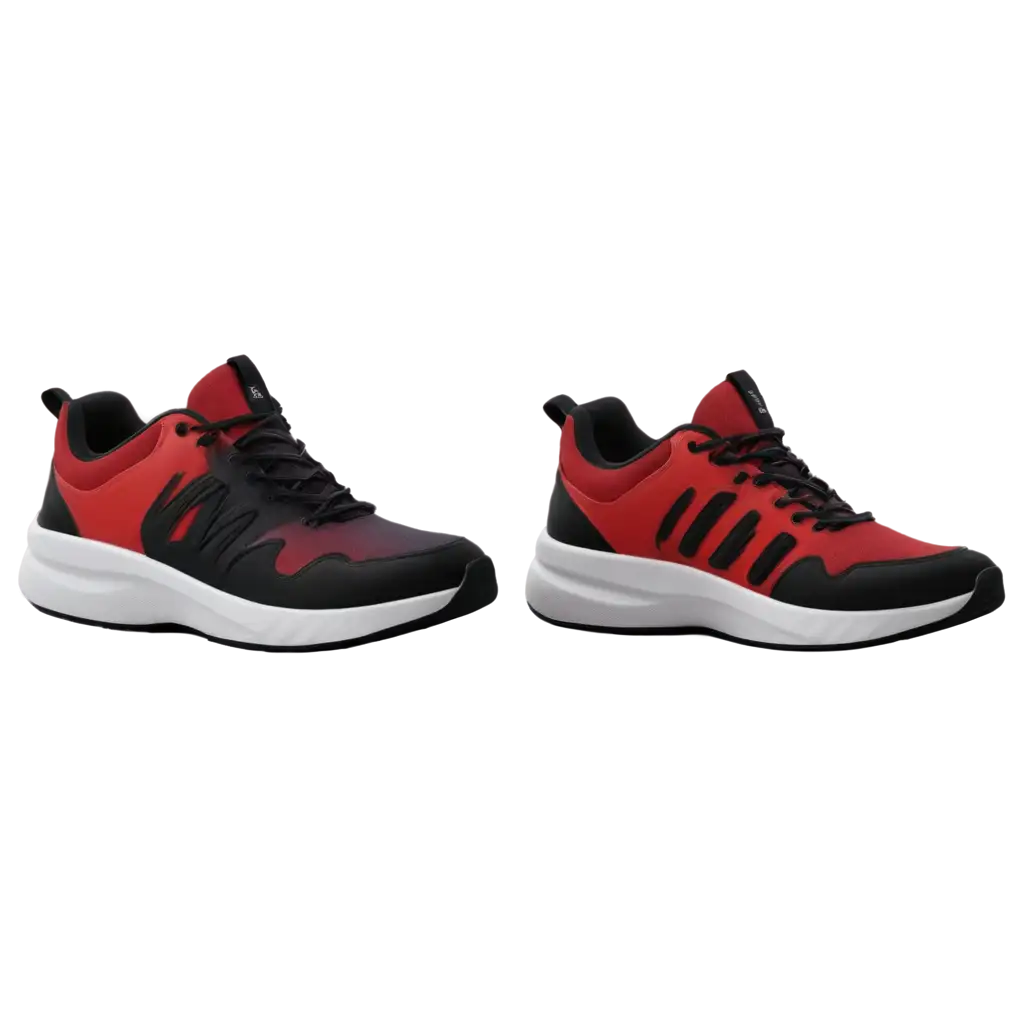 Cool-Two-Shoes-Red-and-Black-PNG-Image-Hyper-Realistic-Side-View-in-4K-Resolution