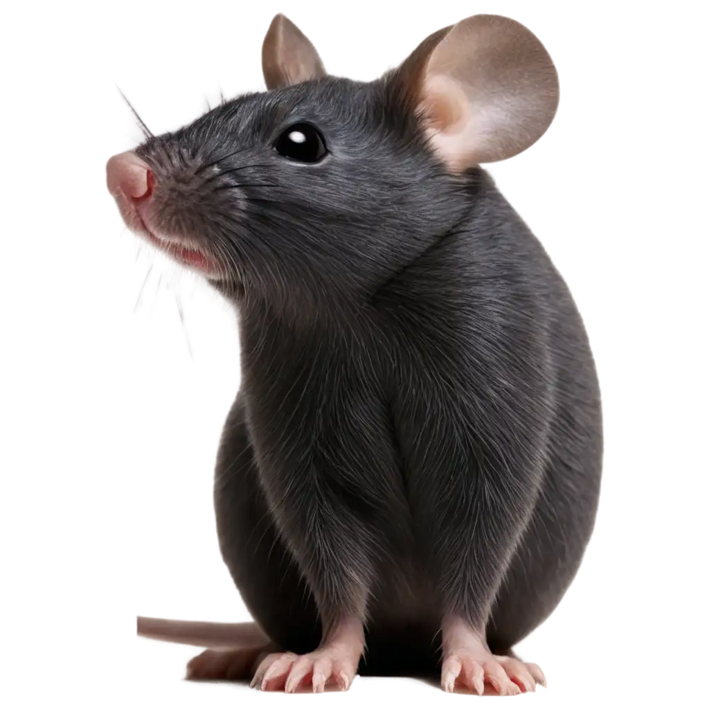 Black-Mouse-from-Posterodorsal-View-HighQuality-PNG-Image-for-Versatile-Use