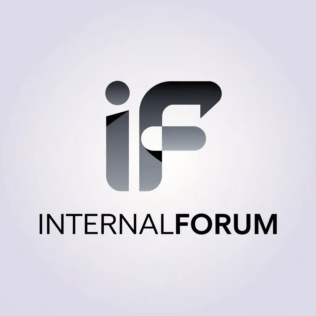 a vector logo design,with the text "InternalForum", main symbol:InternalForum,Minimalistic,be used in forum industry,clear background