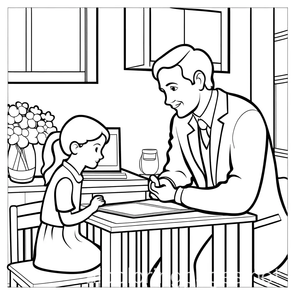 Engaging-Coloring-Page-for-Children-Featuring-ParentChild-Interaction