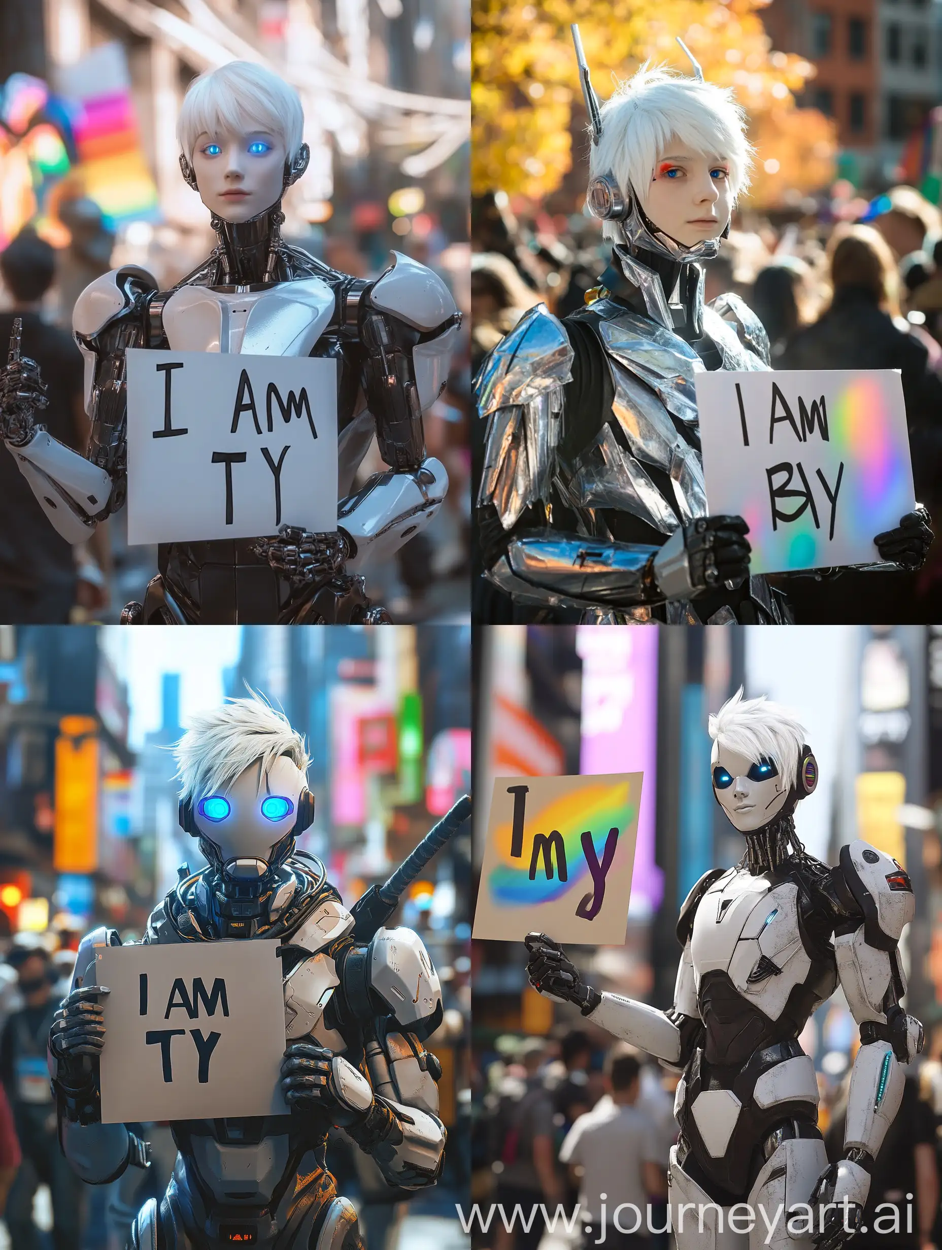 Teenage-Robot-Ninja-Holds-I-Am-Gay-Sign-at-LGBT-Parade