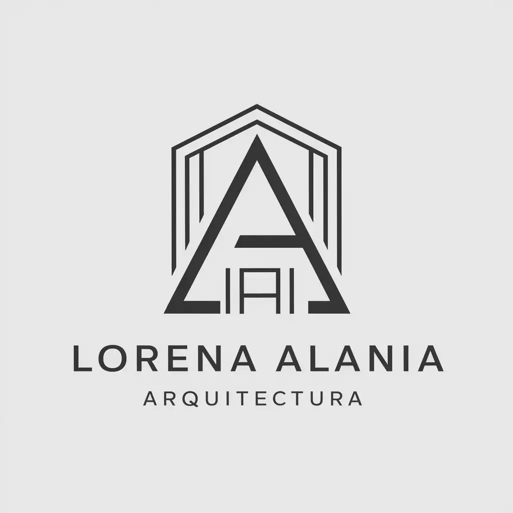 a vector logo design,with the text "Lorena Alania", main symbol:Arquitectura,Moderate,be used in Construction industry,clear background