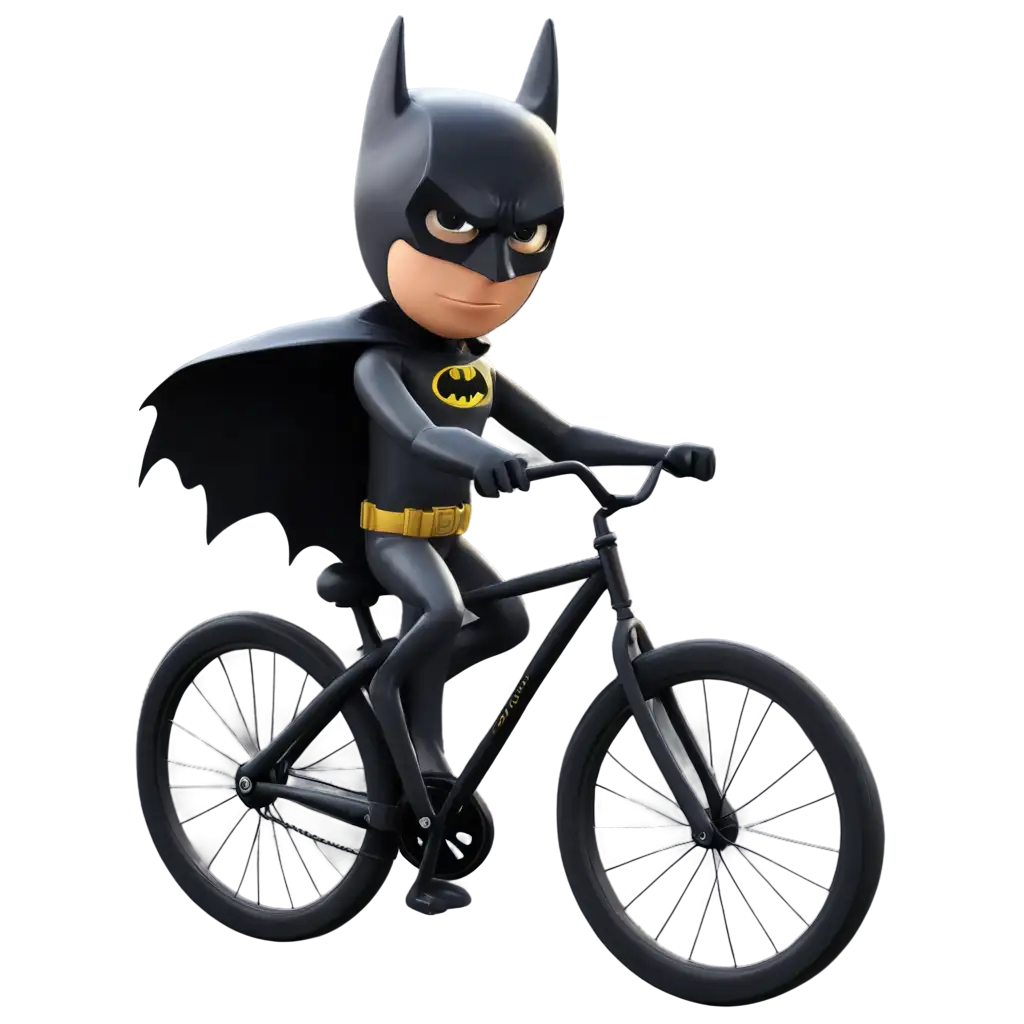 Batman-Drives-Bicycle-in-3D-Cartoon-PNG-Image-Dynamic-and-Playful-Artwork