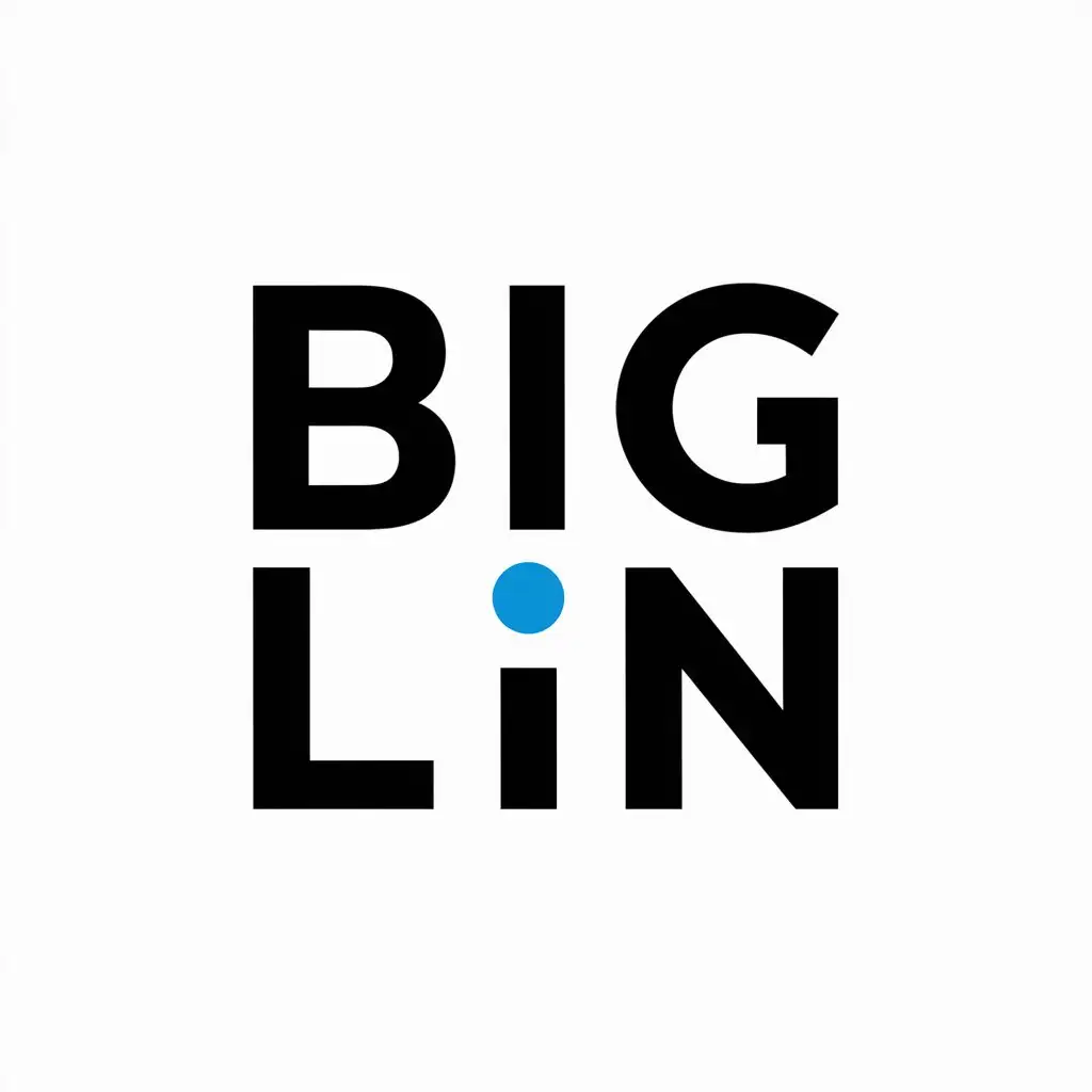 a vector logo design,with the text "BIG LIN", main symbol:Do not need icons, only design font,Minimalistic,be used in male clothing industry,clear background