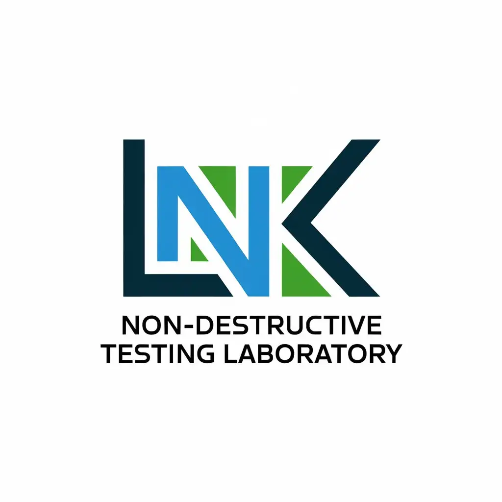 a vector logo design,with the text "Non-destructive testing laboratory", main symbol:LNK,Moderate,be used in Construction industry,clear background