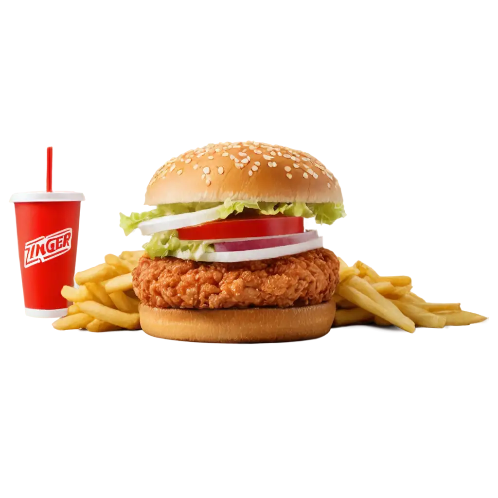 Zinger-Burger-PNG-HighQuality-Image-for-Culinary-Delight