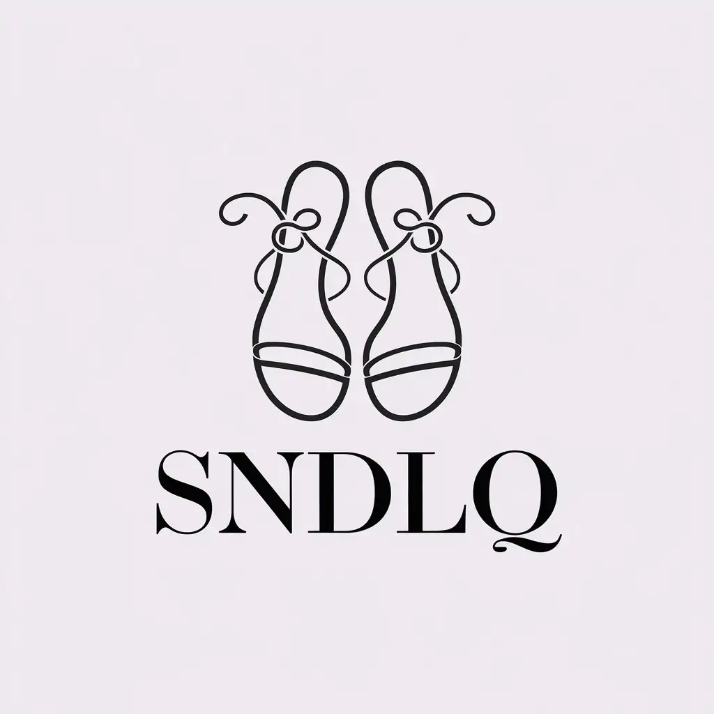 LOGO Design for SNDLQ Minimalistic Women Sandals Symbol for Retail Industry