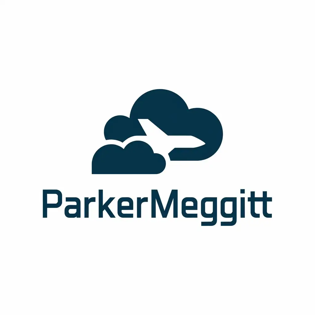 LOGO-Design-for-ParkerMeggitt-Airplane-and-Clouds-Symbol-with-Tech-Industry-Appeal