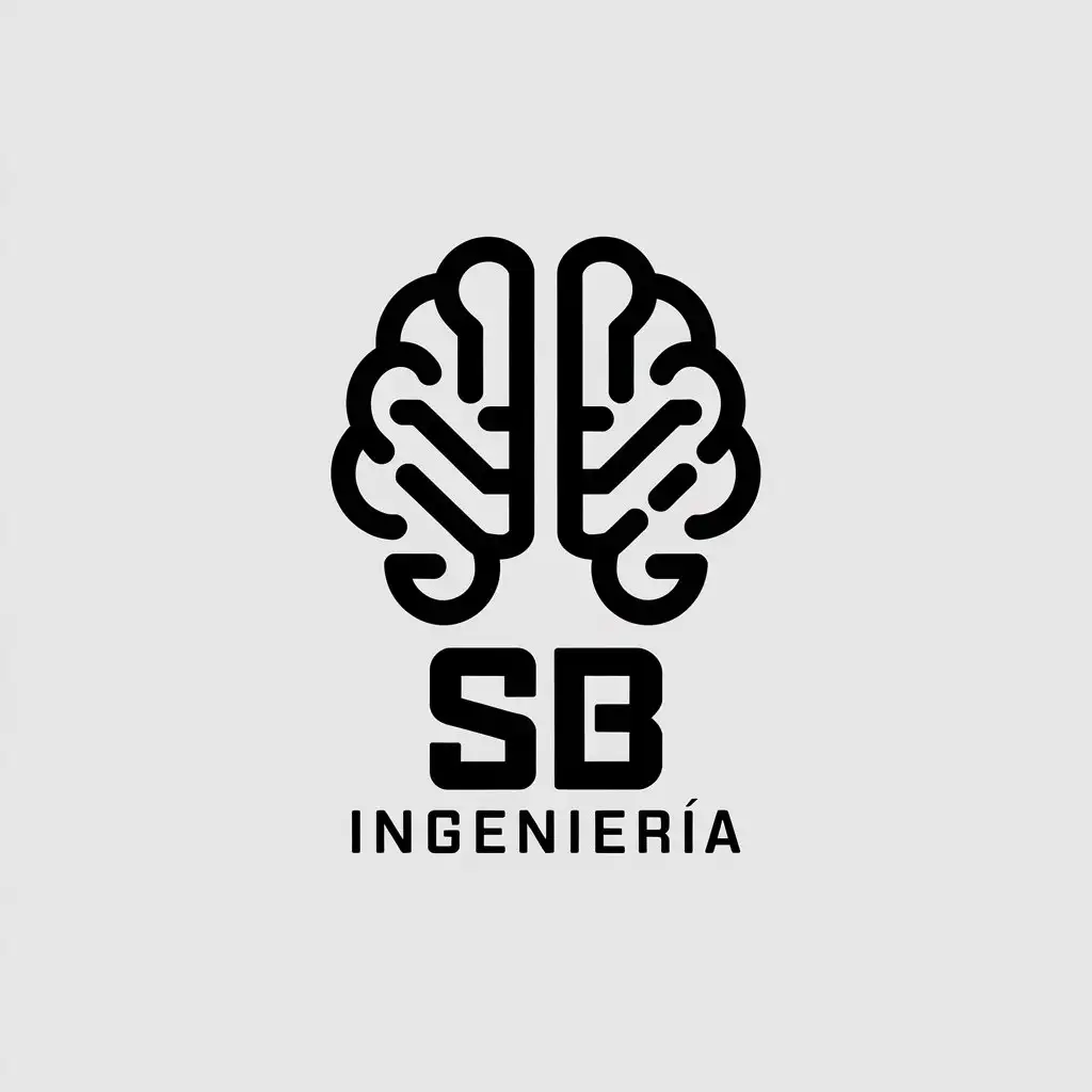 a vector logo design,with the text "sb ingenieria", main symbol:engrane,Moderate,clear background