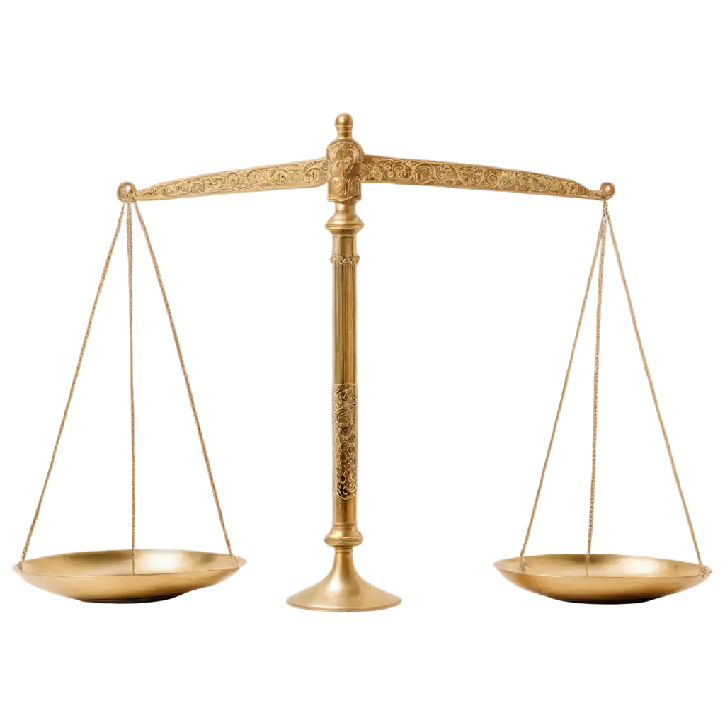 An image png of a very fine and pretty scale that judges use in their office.