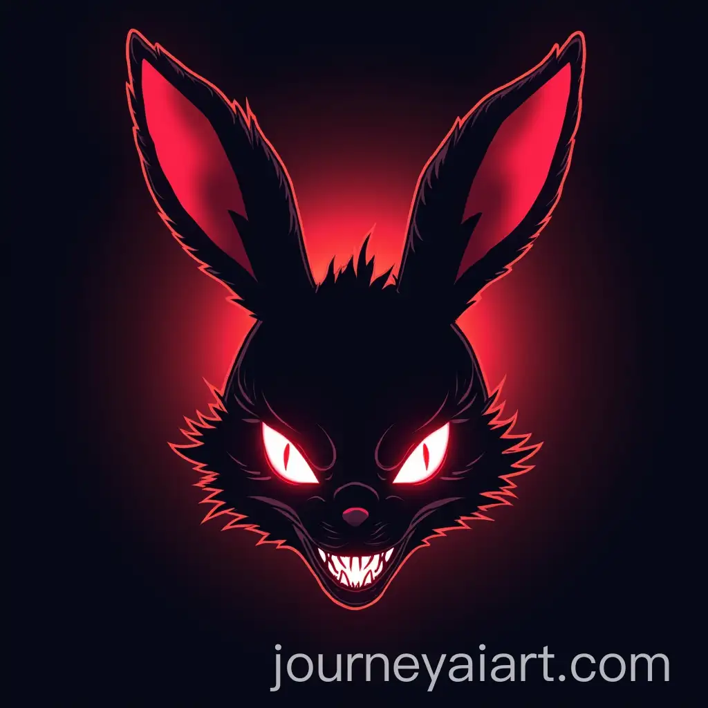 Sinister-Rabbit-Logo-with-Glowing-Eyes
