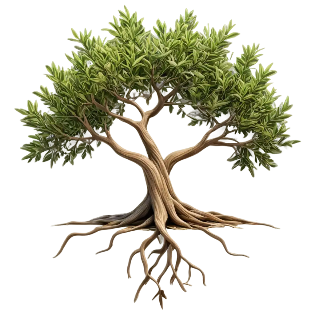 Olive-Tree-3D-Style-with-Roots-PNG-Logo-for-Versatile-Branding-and-Design-Use