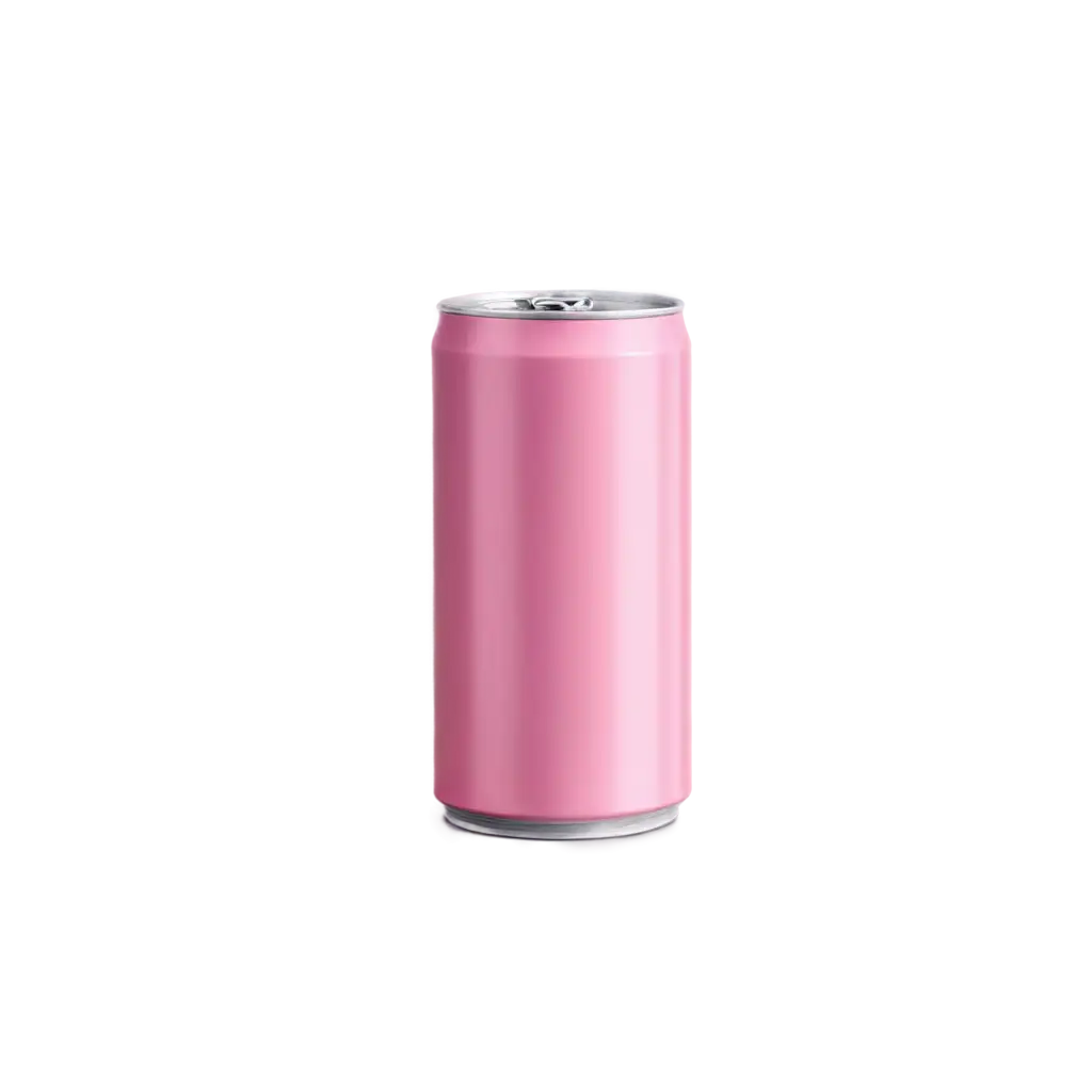 Pink Beverage Can Mockup with Condensation on Light Background
