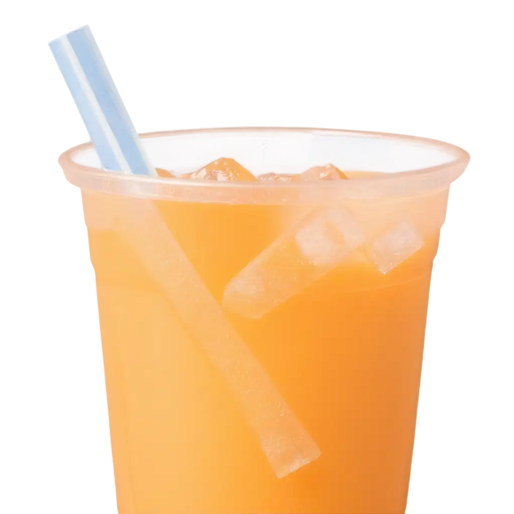 Refreshing-Orange-Juice-in-Plastic-Cup-with-Ice-HighQuality-PNG-Image