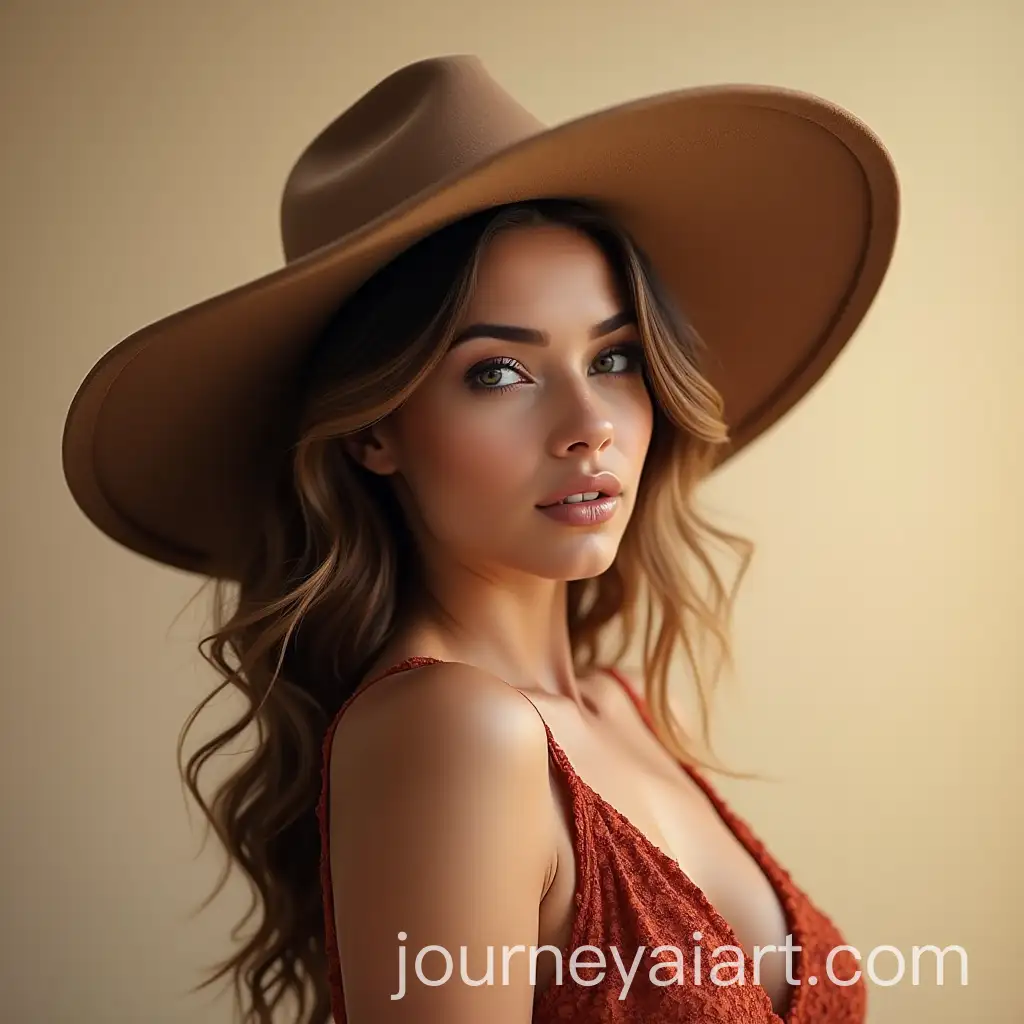 Elegant-Woman-Wearing-a-Large-Hat-in-a-Stylish-Setting