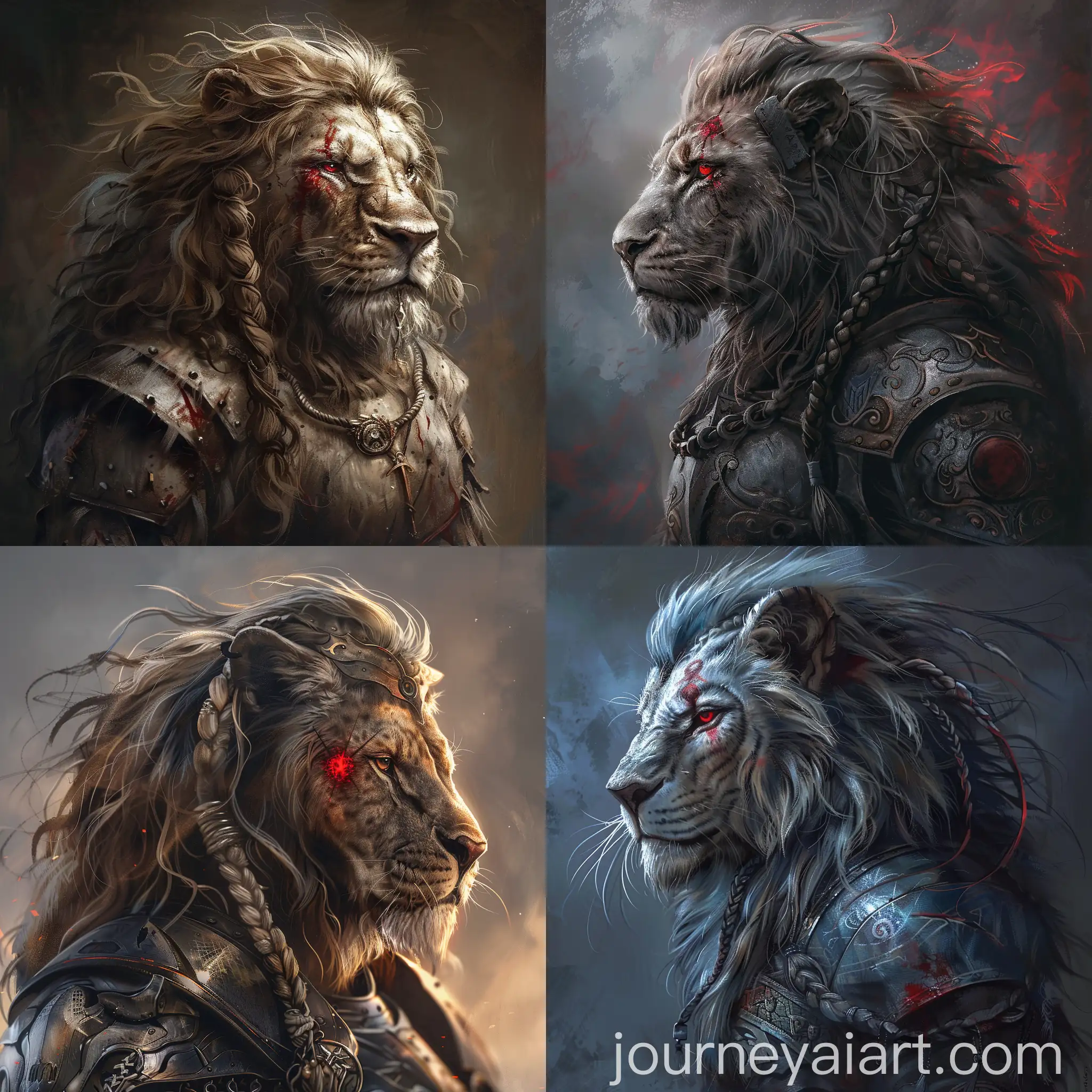 Dark-Fantasy-Lion-Warrior-with-Red-Eye-and-Scars