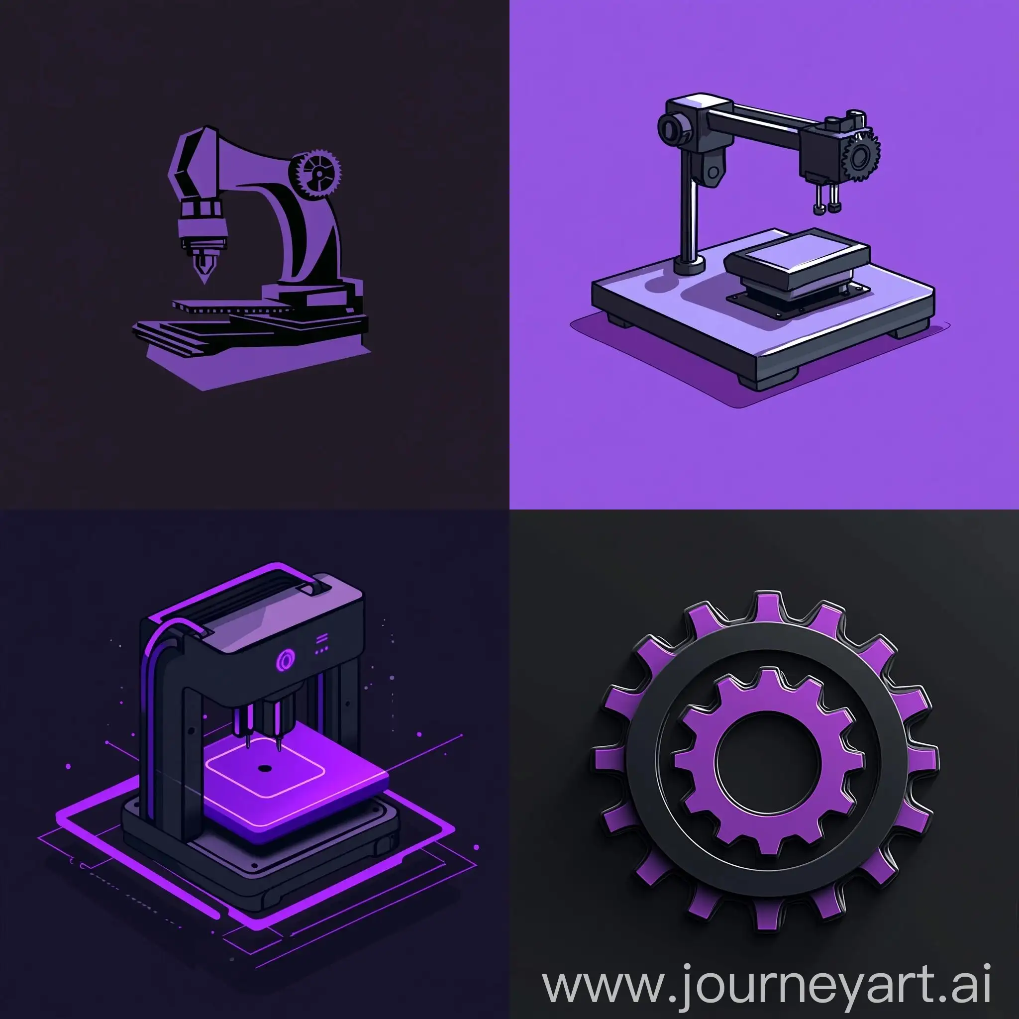 Minimalistic-3D-Printer-Repair-Workshop-Logo-in-Black-and-Purple