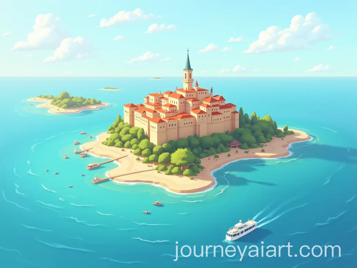 2D-Illustration-of-Malta-Islands-with-Cityscape-on-Top