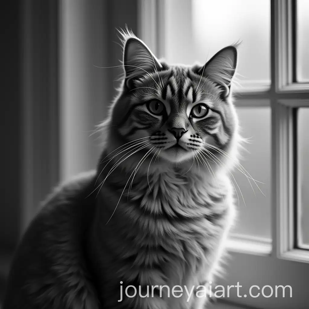 Monochrome-Faded-Theme-Cat-Illustration