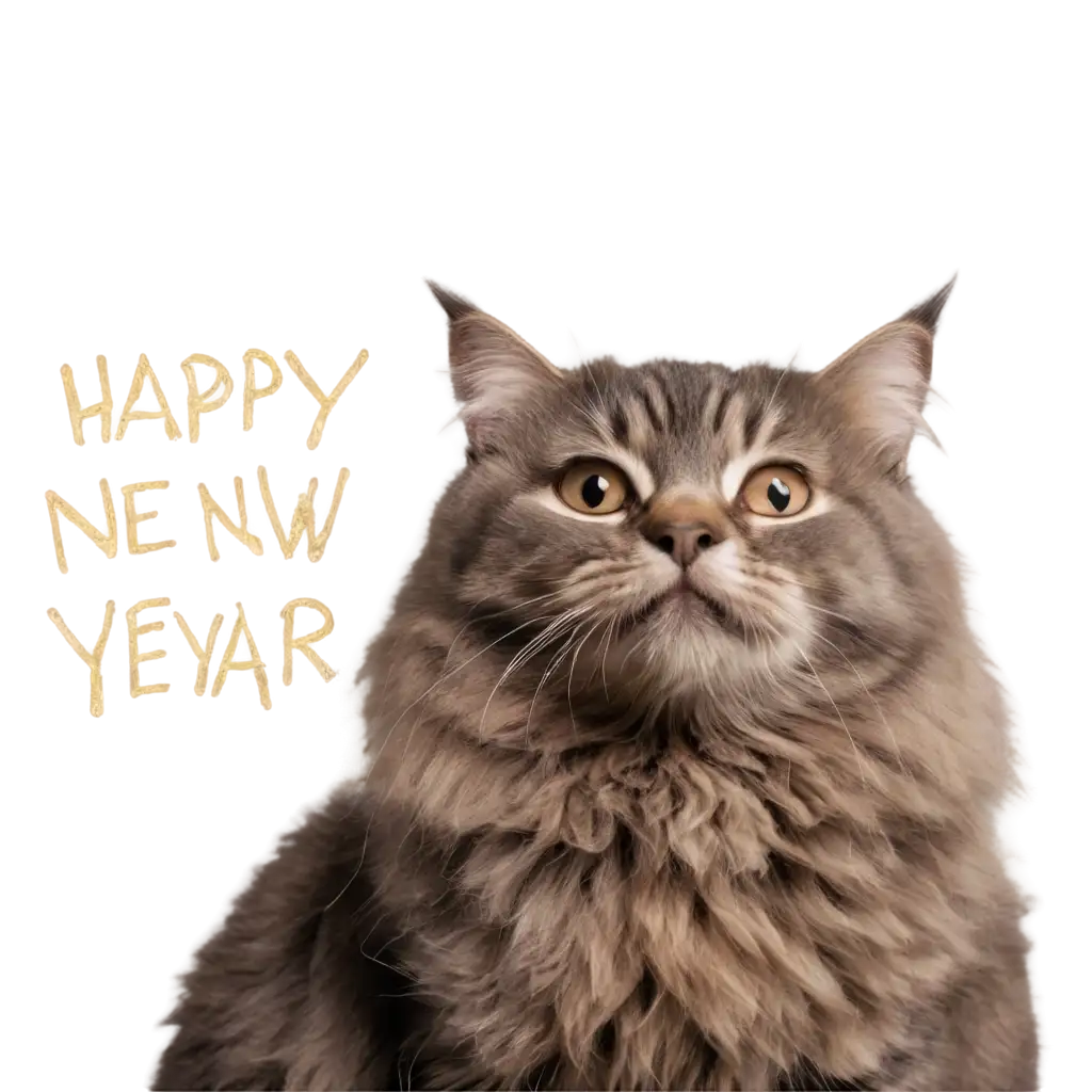 Cute-Cat-Saying-Happy-New-Year-PNG-HighQuality-Image-for-Festive-Celebrations