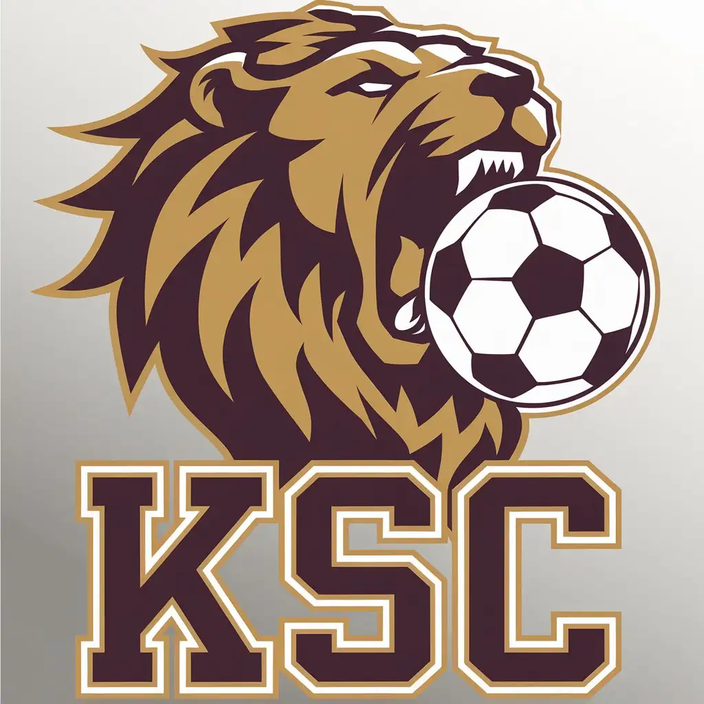 LOGO-Design-for-KSC-Soccer-Team-Theme-with-Lion-Emblem