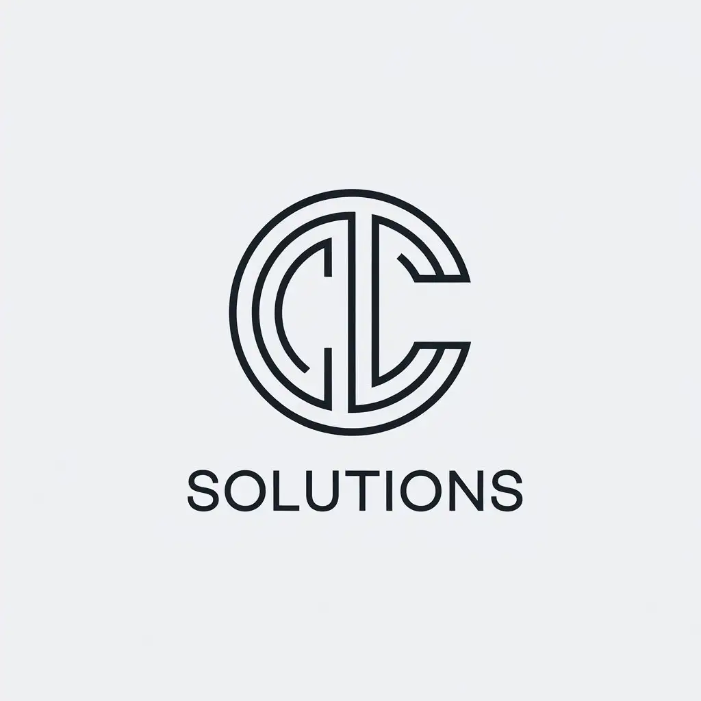 LOGO Design for CL Solutions Minimalistic Circle Symbol for Internet Industry with Clear Background