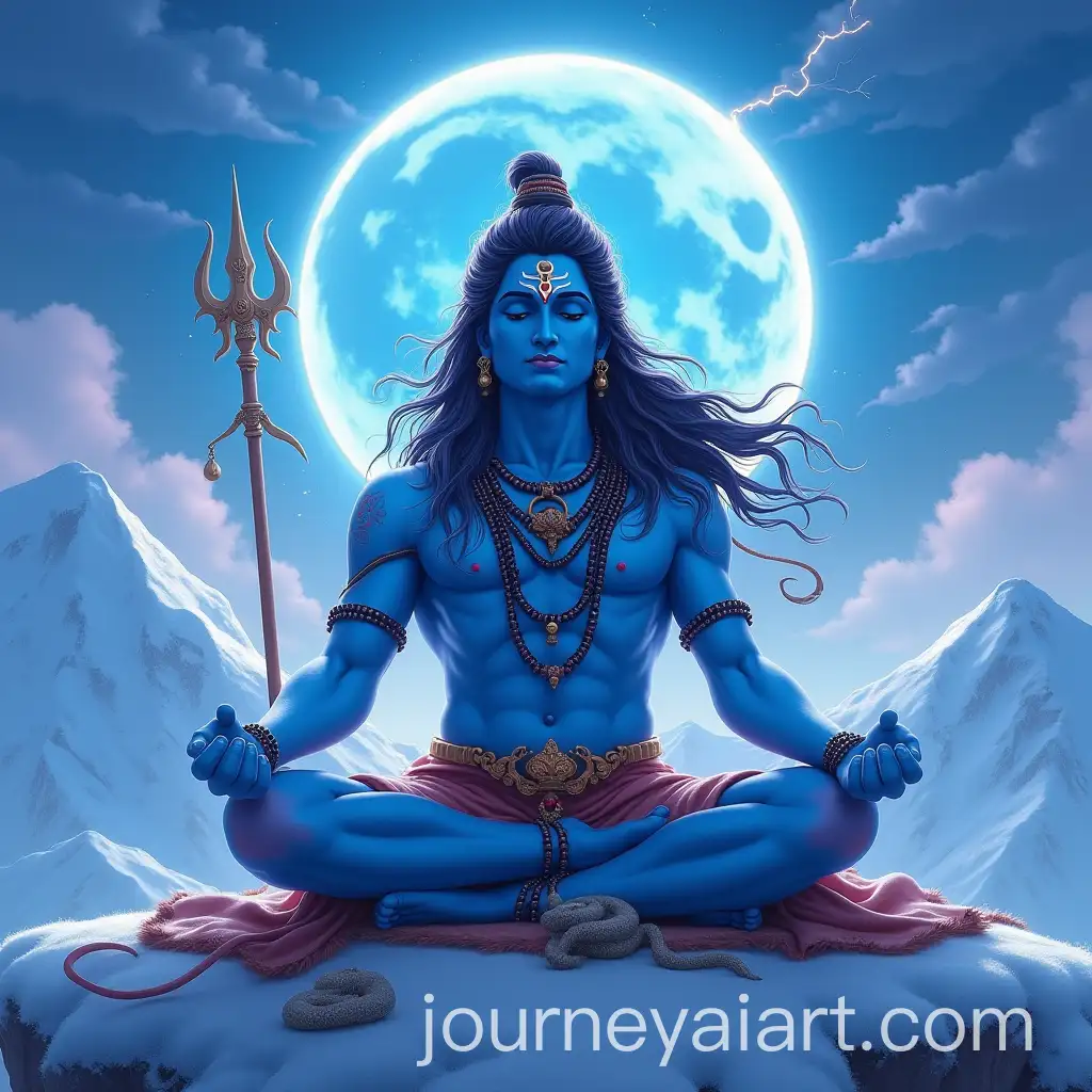 Lord-Shiva-Meditating-on-a-Snowy-Himalayan-Peak