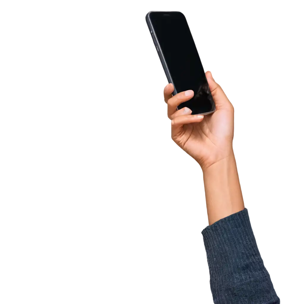 Hand-on-Phone-PNG-Image-for-Clear-HighQuality-Visuals