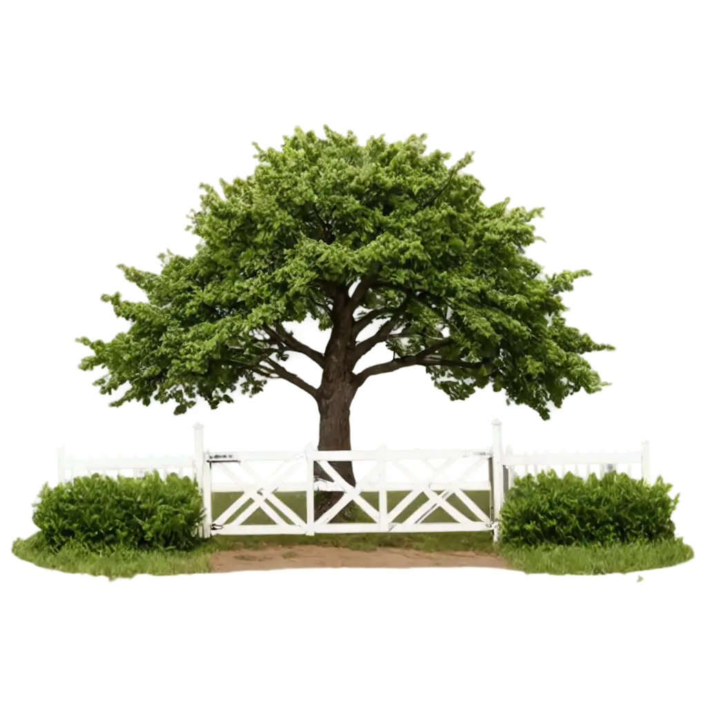 Farm-Gate-and-Tree-PNG-Image-Ideal-for-HighQuality-Visuals