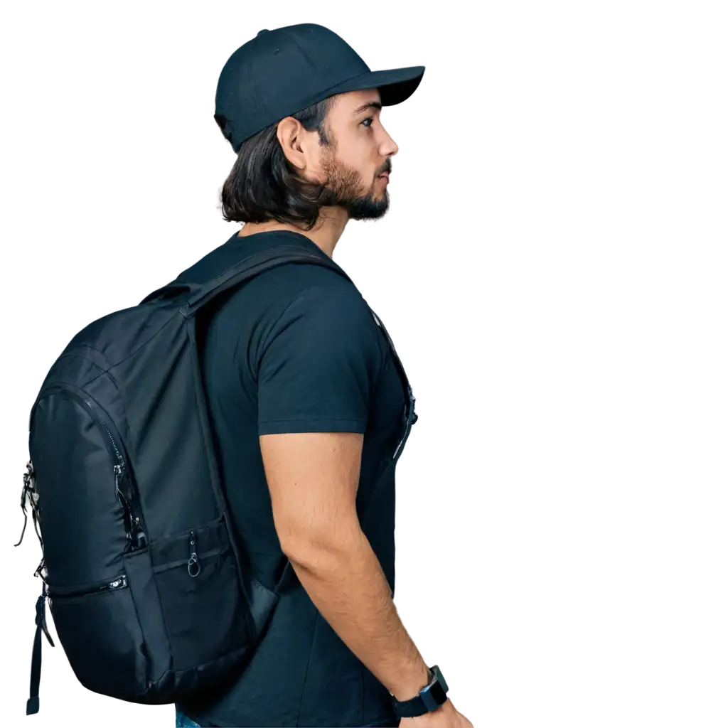 Tourist-with-Backpack-and-Hat-PNG-Image-Perfect-for-TravelThemed-Designs