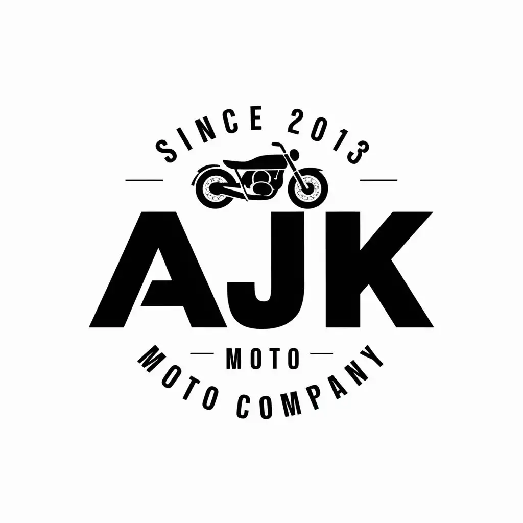 LOGO Design For AJK Modern Vector Logo for a Moto Company Since 2013